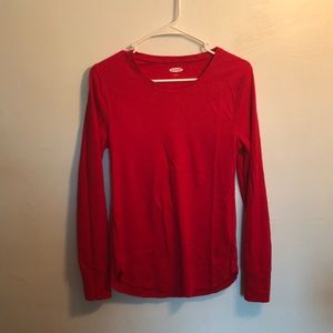 Red long sleeve shirt